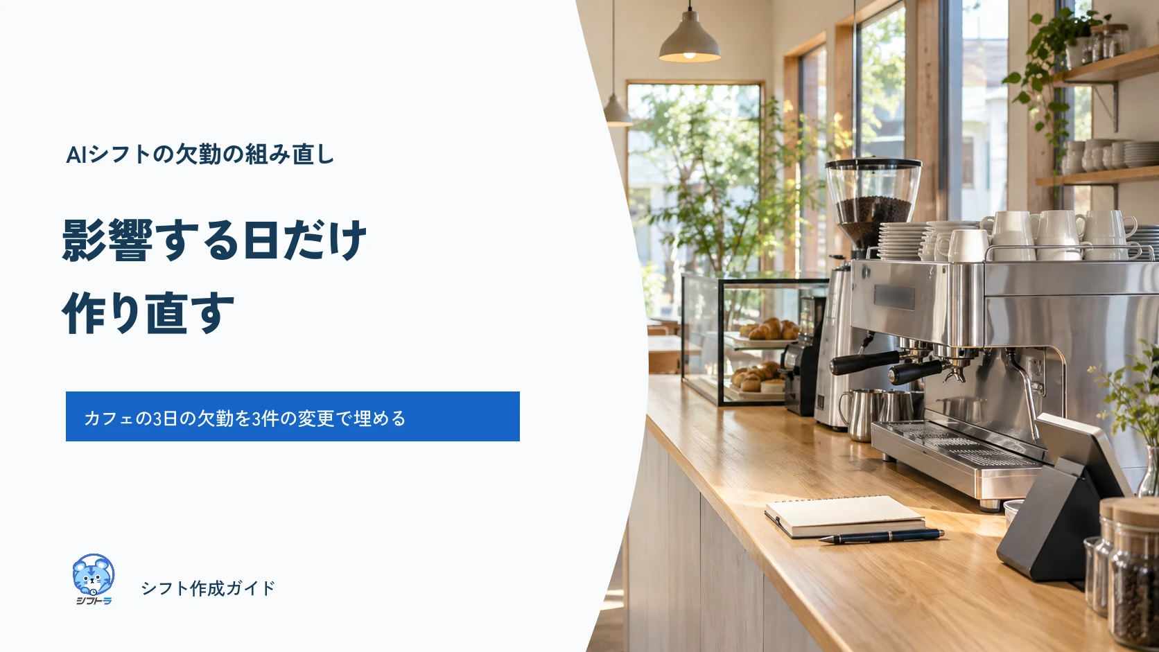 AIシフトで欠勤が出たとき、影響する枠だけを作り直すガイド