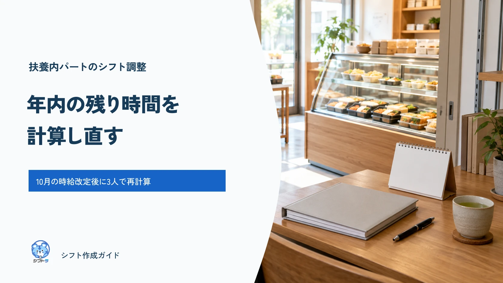 扶養内パートの年内の残り時間を、時給改定後に計算し直すガイド