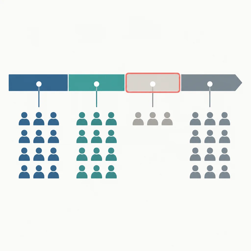 不足する時間帯と役割を洗い出す図。必要人数に対する不足を時間帯ごとに示す。