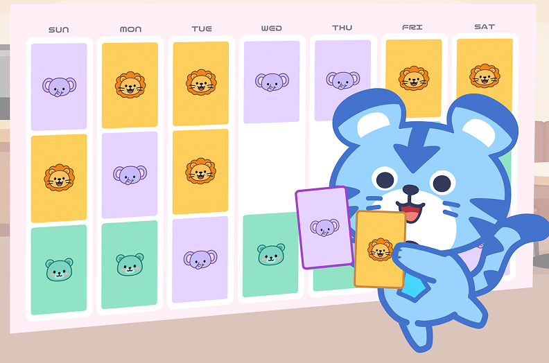 AIがシフト表を自動生成する画面